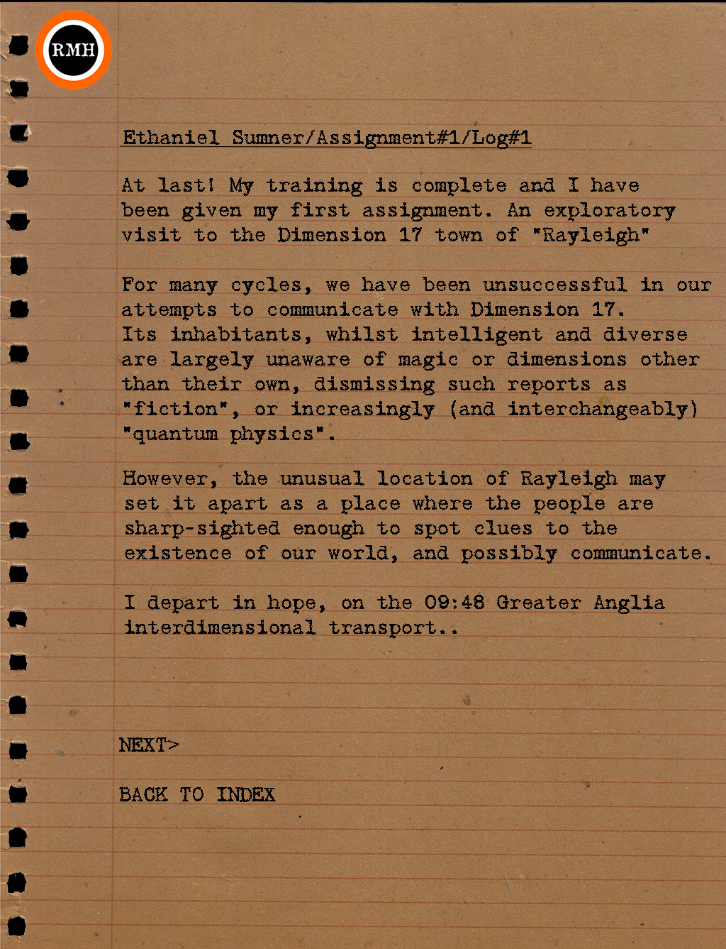 field notes entry 01