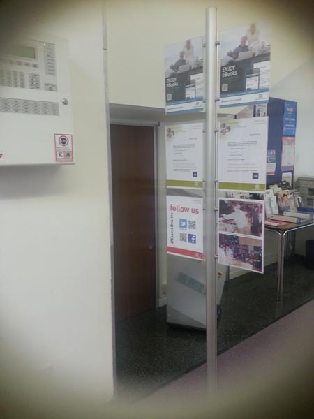 on stand